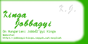 kinga jobbagyi business card